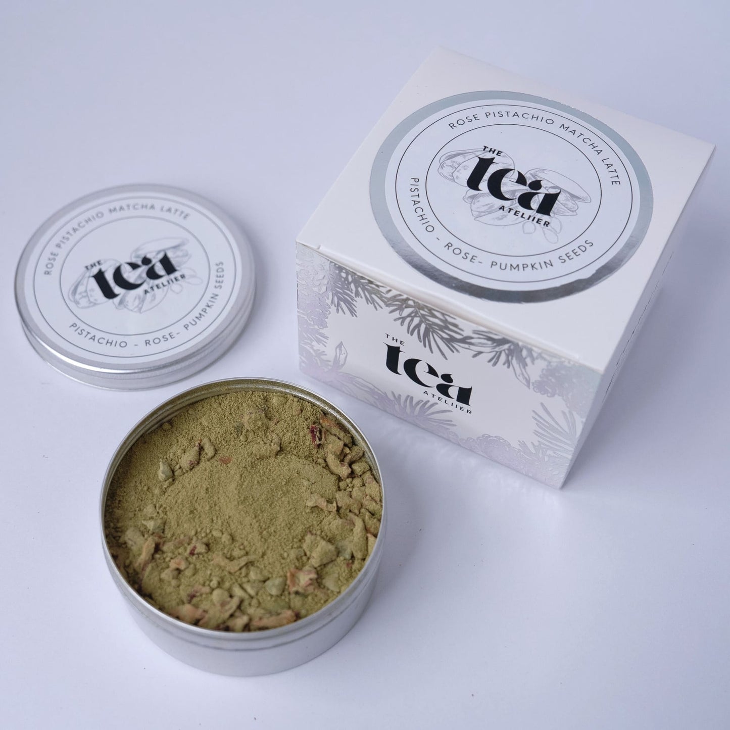Rose Pistachio Matcha Packaging from The Tea Ateliier